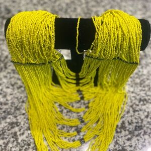 Elegant Yellow Beaded Necklace